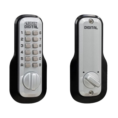 Lockey Usa Lockey Mechanical Keyless Deadbolt with Single Combination Satin Chrome Marine Grade Finish M210-SCMG BONUS